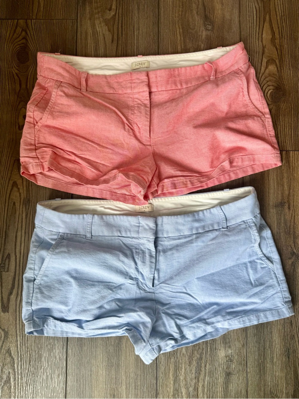J. Crew Women's Cotton Short Set in Red Pink & Light Blue